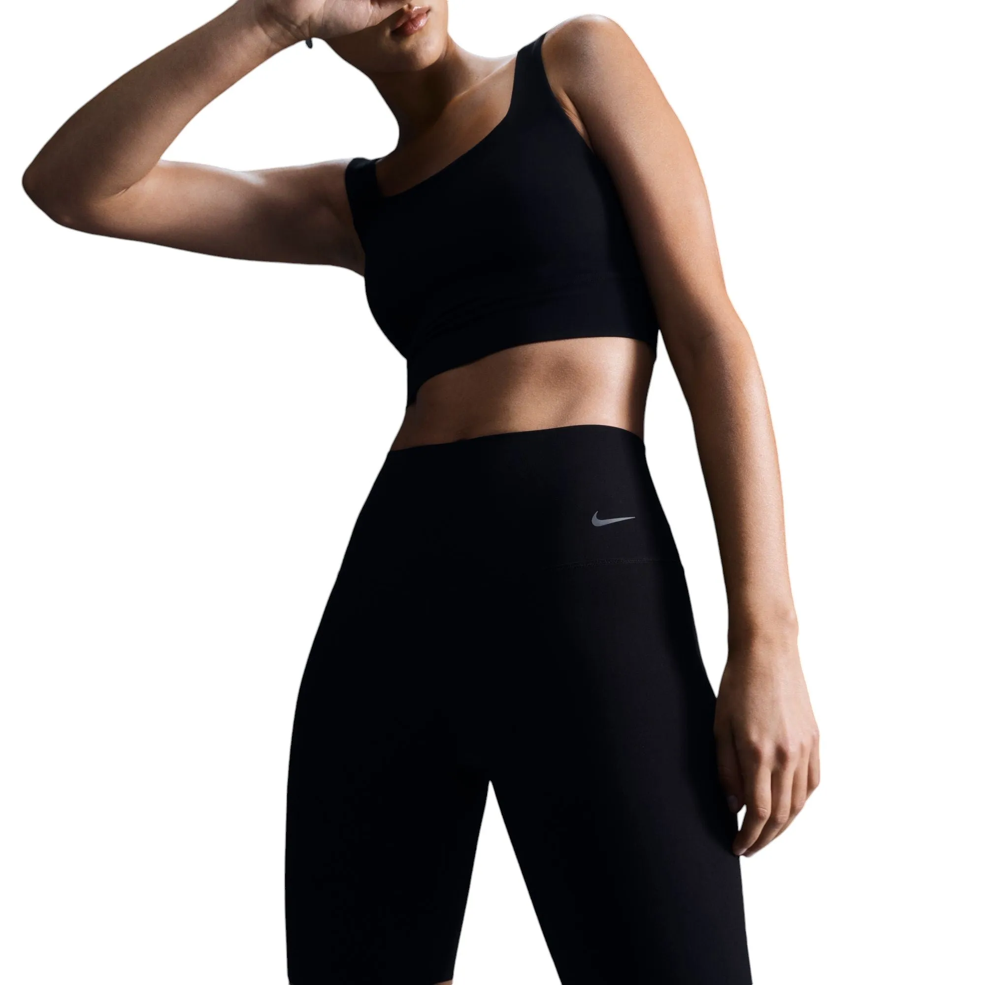 Low Profile Zipper Chill Style Nike Zenvy Womens Gentle-Support High-Waisted 8" Biker Shorts