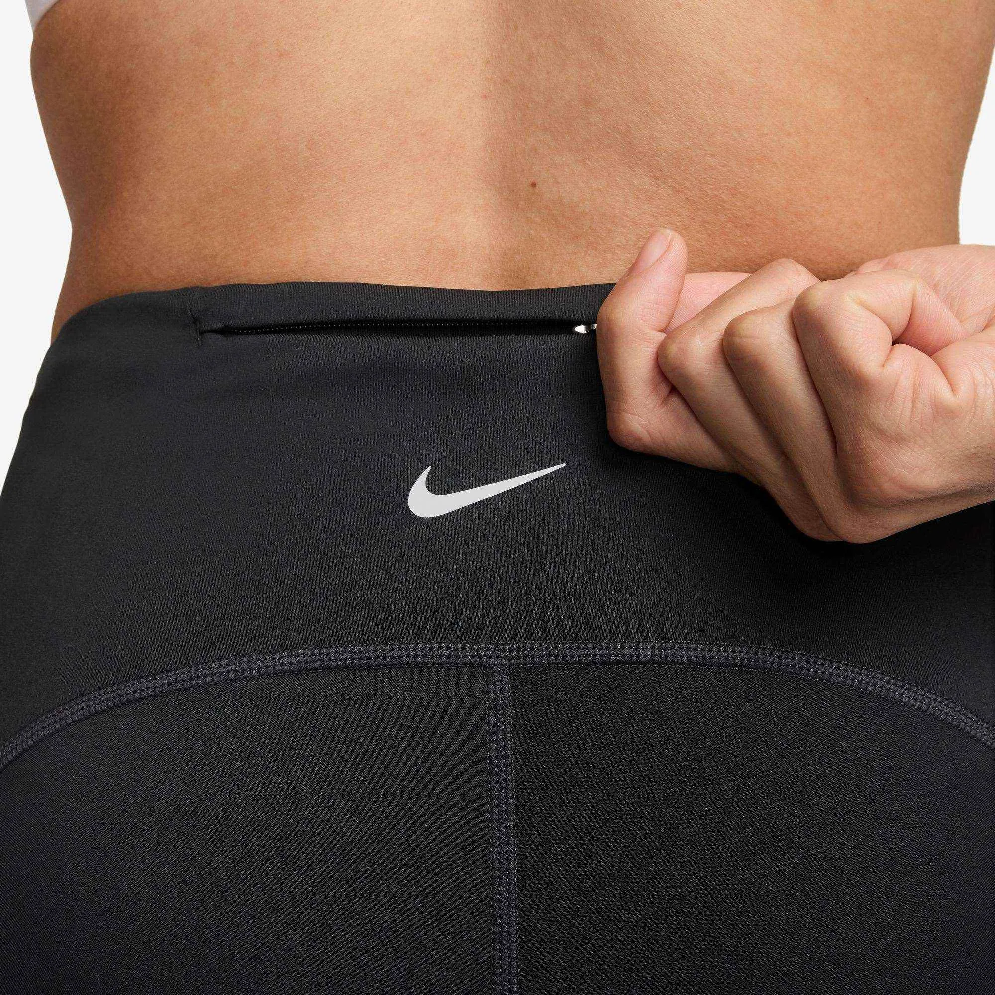 Nike Swift Womens High-Waisted 4" Tight Running Shorts With Pockets UPF Sun Protection