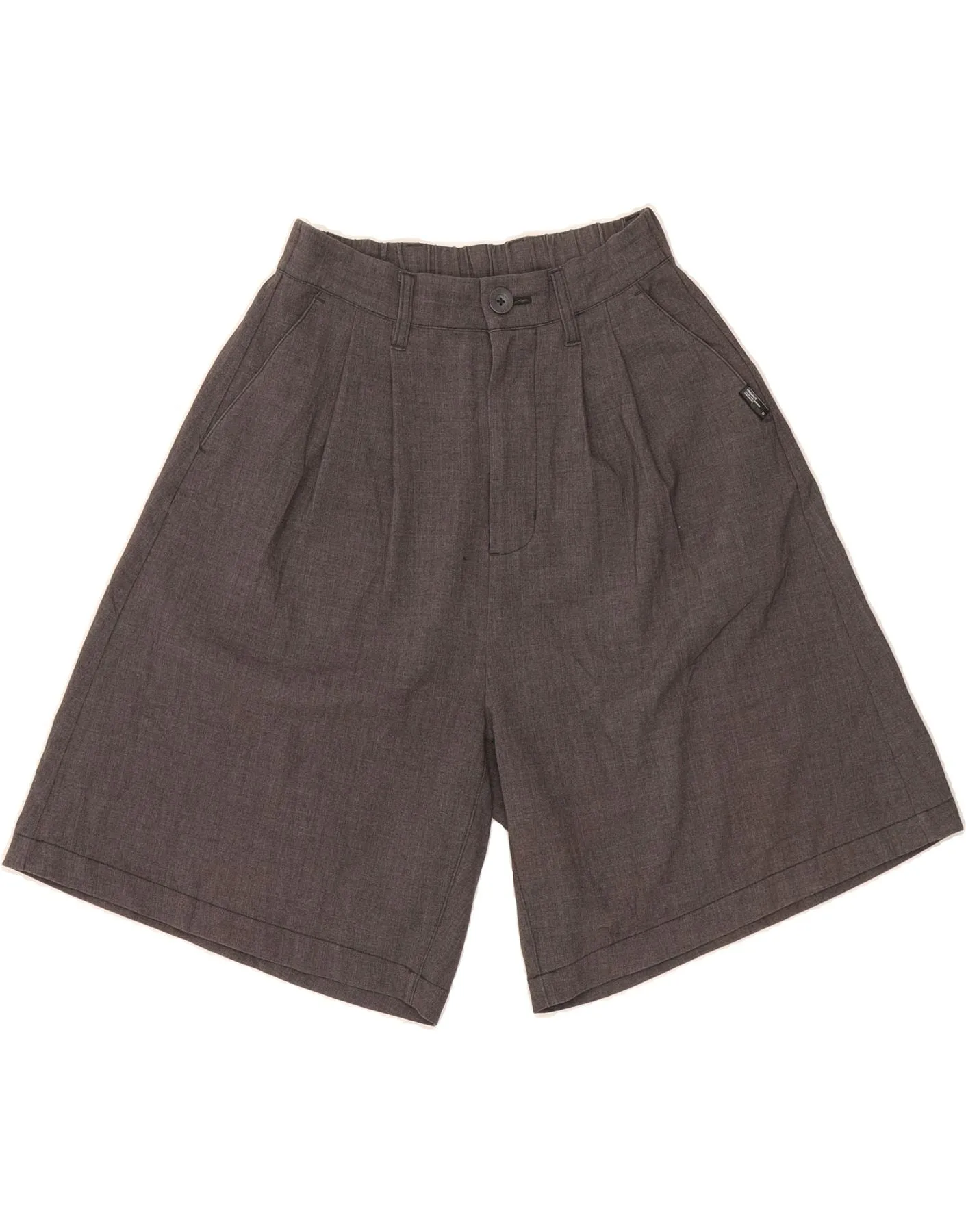 Casual Layer cyclists VINTAGE Womens High Rise Bermuda Shorts 2XS W26  Grey Polyester