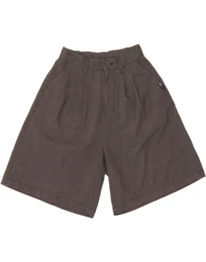 Casual Layer cyclists VINTAGE Womens High Rise Bermuda Shorts 2XS W26  Grey Polyester