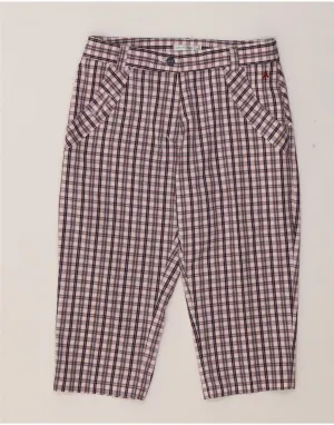 Stretch performance Reflective details GREEN LAMB Womens Bermuda Shorts UK 8 Small W28 Pink Check Polyester