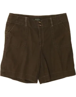Warm Weather Wear Odor Resistant Coating EDDIE BAUER Womens Seattle Chino Shorts US 16 2XL W38  Green Cotton
