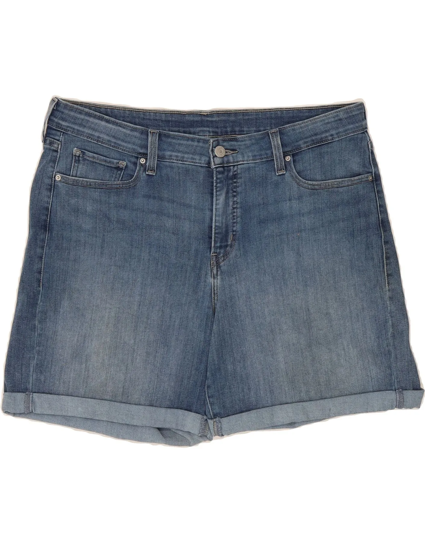 Sleek Fit Stay Cool LEVI'S Womens Denim Shorts US 16 2XL W32 Navy Blue Cotton