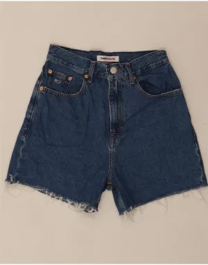 TOMMY HILFIGER Womens Denim Shorts W26 Small Blue Cotton hikers Snug Fit
