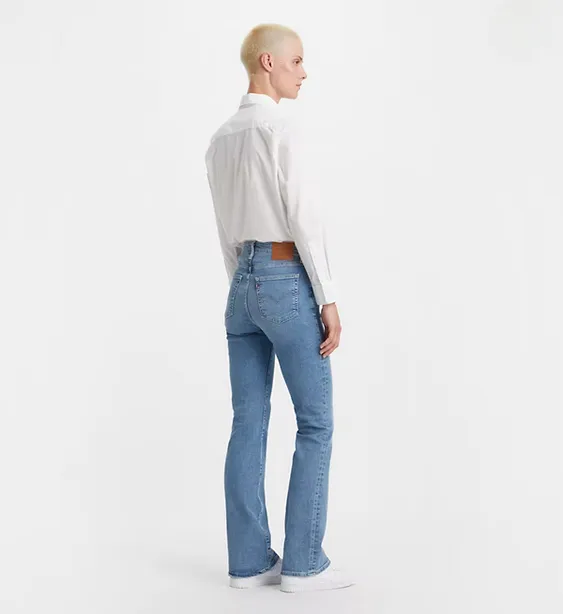 Party Look Modern Minimalist Levi's pantalone jeans da donna Bootcut a vita alta 18759-0116 light indigo worn in-blu