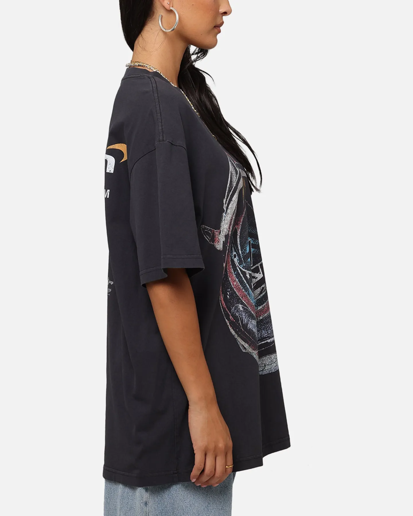 Mitchell & Ness X Mclaren Oscar Piastri Helmet T-Shirt Faded Black Comfortable apparel