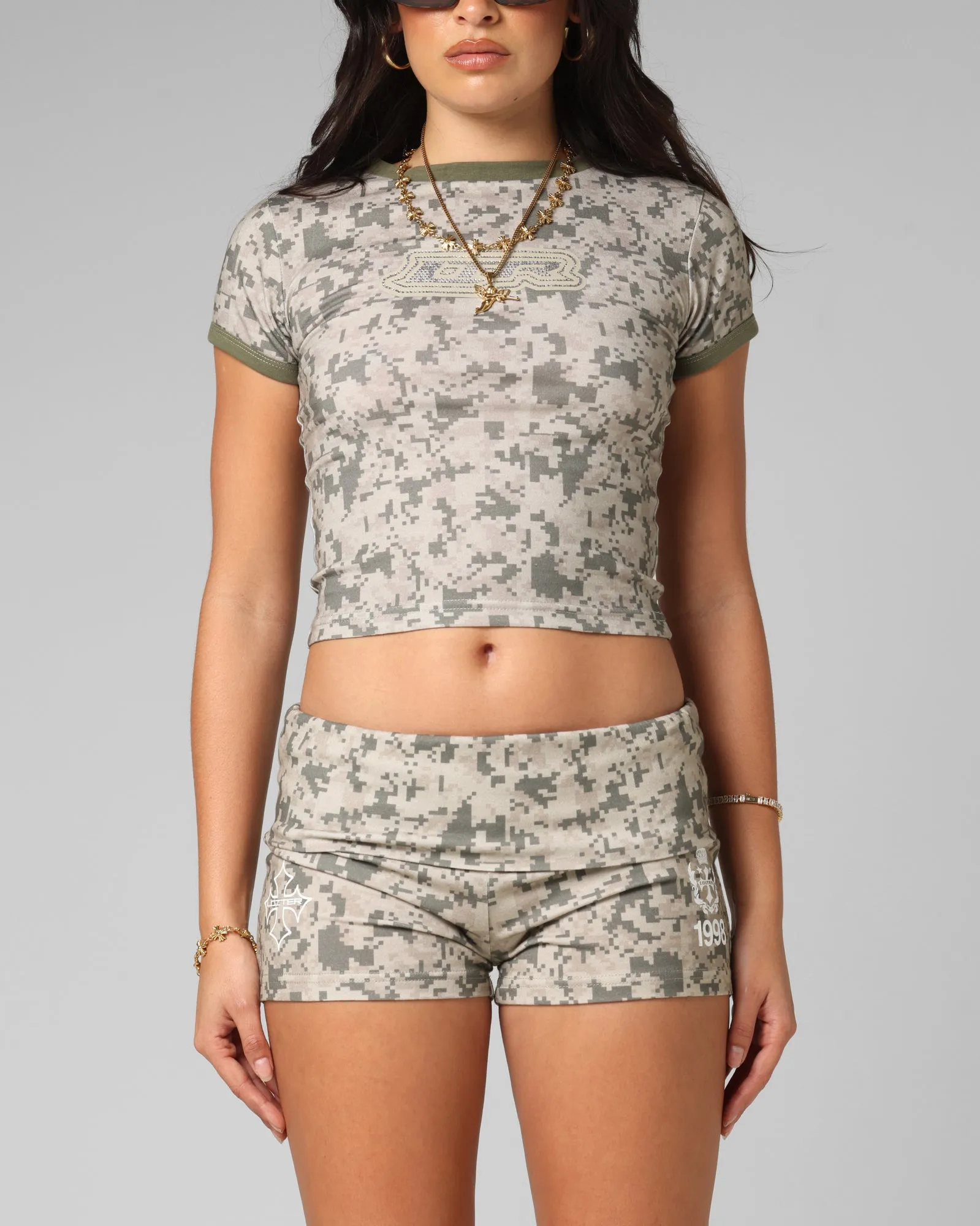 Quick Release Hem Loiter Women's Checkpoint Baby T-Shirt Digi Camo