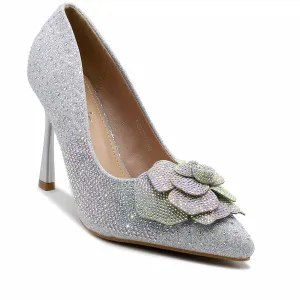 waterproof All Occasion Silver Bridal Court Shoes L00870009