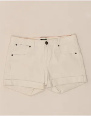 J. CREW Womens Denim Shorts US 0 XS W28  White Cotton No Wrinkle
