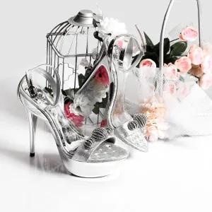 Silver Bridal Sandal L00660002 Energetic Mood Metallic Heels