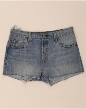 Light Wear LEVI'S Womens 501 Denim Hot Pants W29 Medium Blue Cotton