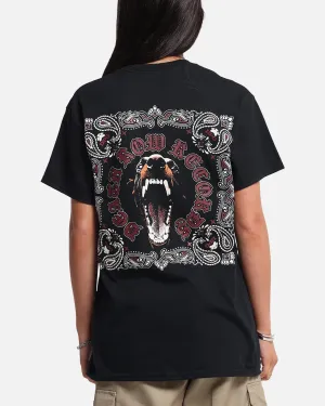 Deathrow Records Doberman Bandana T-Shirt Black Chill Comfort Look