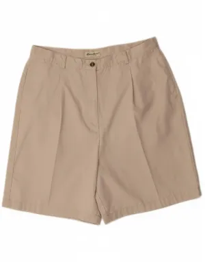 Athletic Cut EDDIE BAUER Womens High Rise Chino Shorts US 18 2XL W34  Beige Cotton