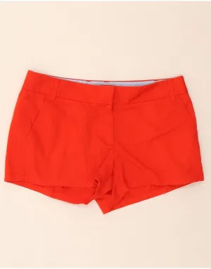 J. CREW Womens Broken In Hot Pants US 8 Medium W30  Red Cotton Sport Comfort Summer Ready