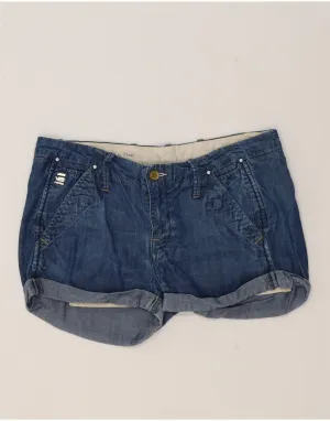 G-STAR Womens Denim Hot Pants W32 Large  Blue Cotton Functional Stretch