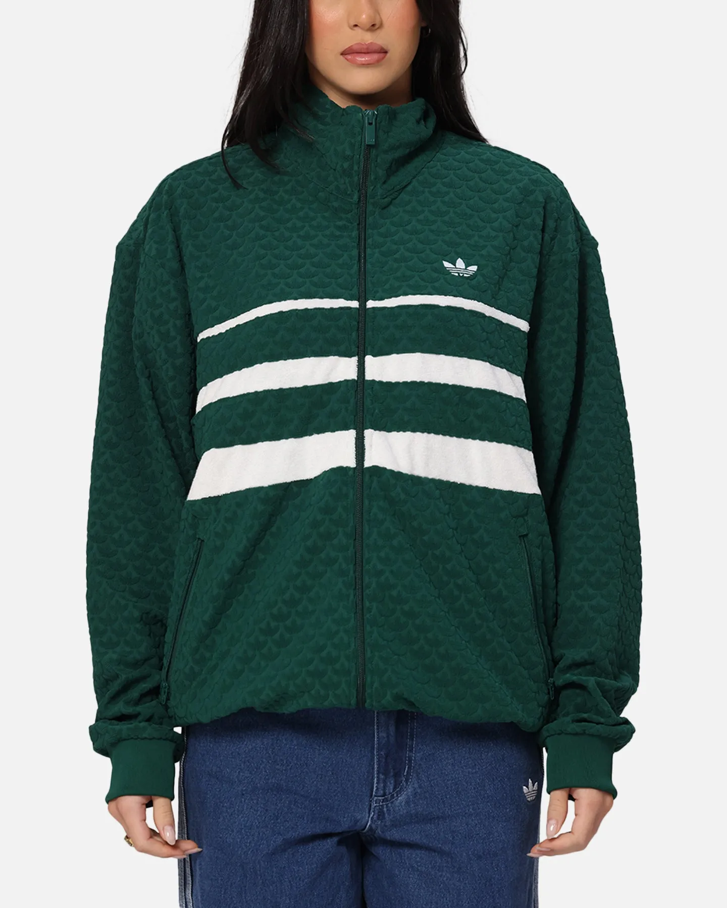college Travel Layer Adidas Monogram Track Top Jacket Green
