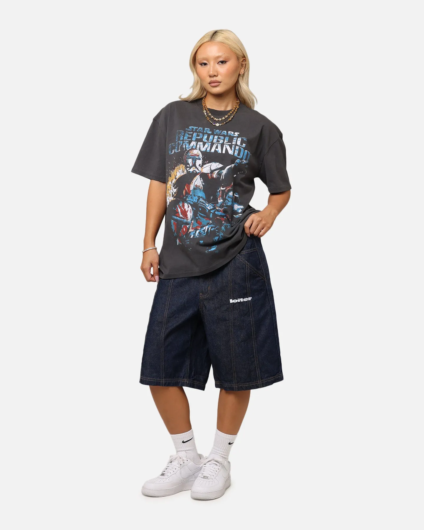American Thrift Star Wars Battlefront Republic Commando Heavy T-Shirt Black Wash Fashion-Forward Fit