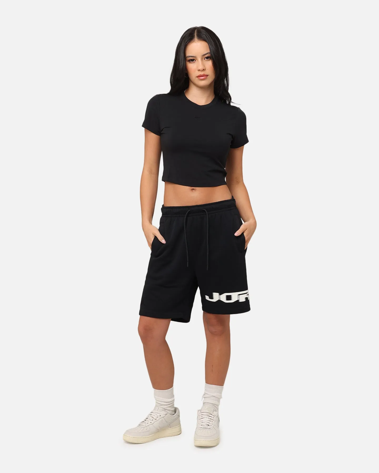 Unisex Nike Women's Sportswear Chill Knit Crop T-Shirt Black/Black