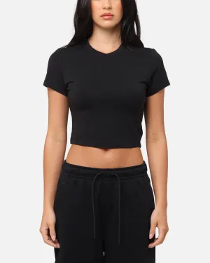 Pilling Resistant Finish Chilly Style Nike Women's Sportswear Chill Knit Crop T-Shirt Black/Black