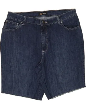 mid-rise Travel Fit LEE Womens Relaxed Fit Denim Shorts US 12 Large W34  Navy Blue Cotton