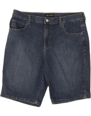 LEE Womens Mid Rise Relaxed Fit Denim Shorts US 16 2XL W36  Blue Cotton media industry school outfit
