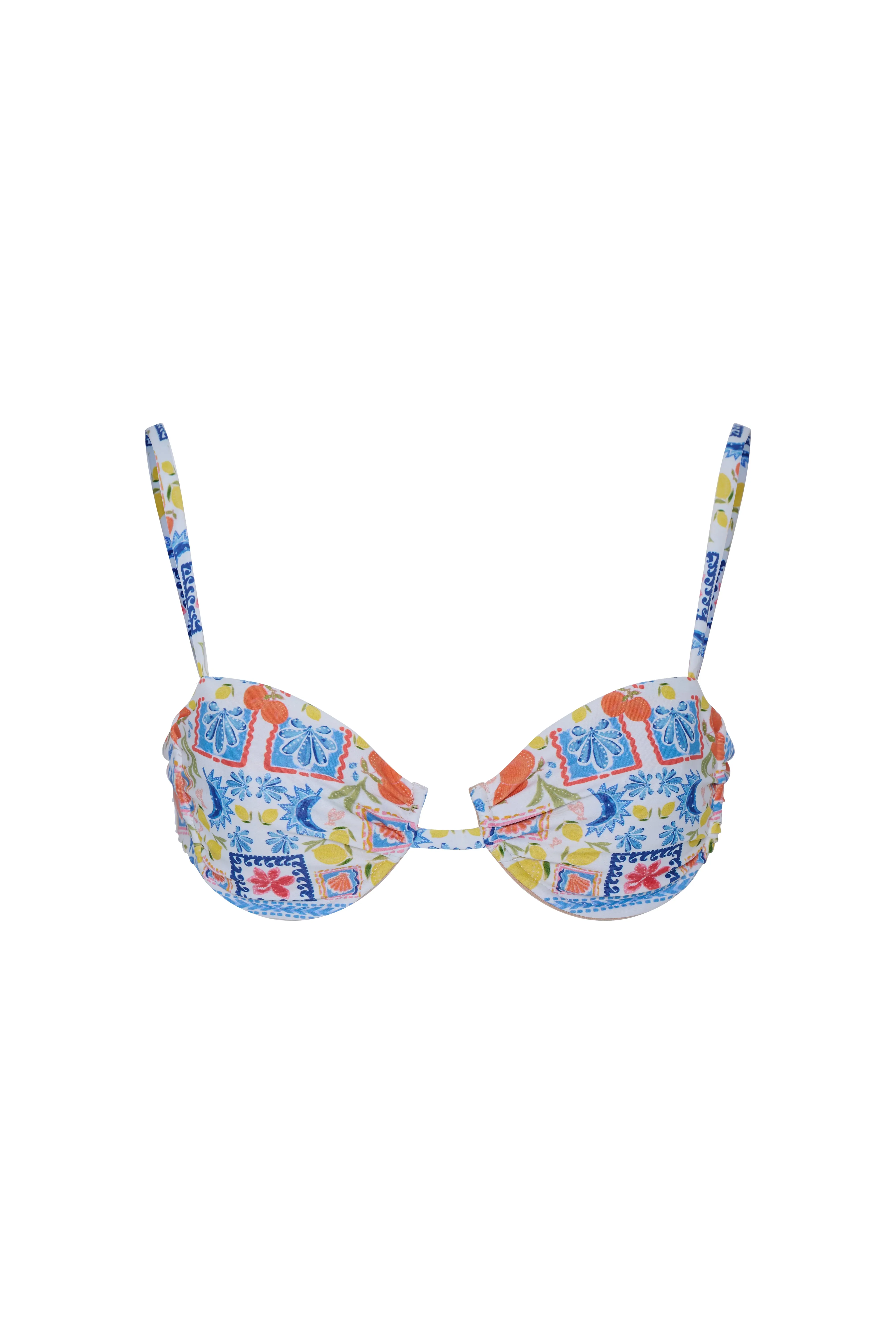 Relaxing Escape Anti Sag Reinforced Stitching Aruba Top - Sicilian Print