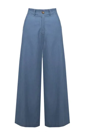 Work Meeting Beach Day Bomboogie pantalone da donna Wide Leg Chambrey PW7861TCMCD2L denim light blue