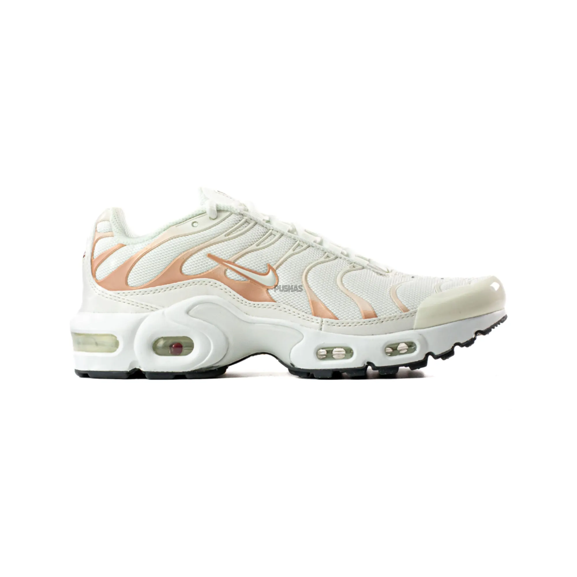 Nike Air Max Plus TN 'White Metallic Red Bronze' GS (2021) reflective - details - safety shoes