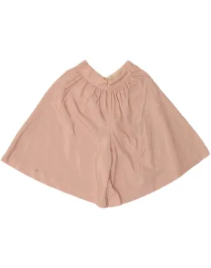VINTAGE Womens Wide Leg Casual Shorts W28 Medium Pink Secure Pocket Zippers