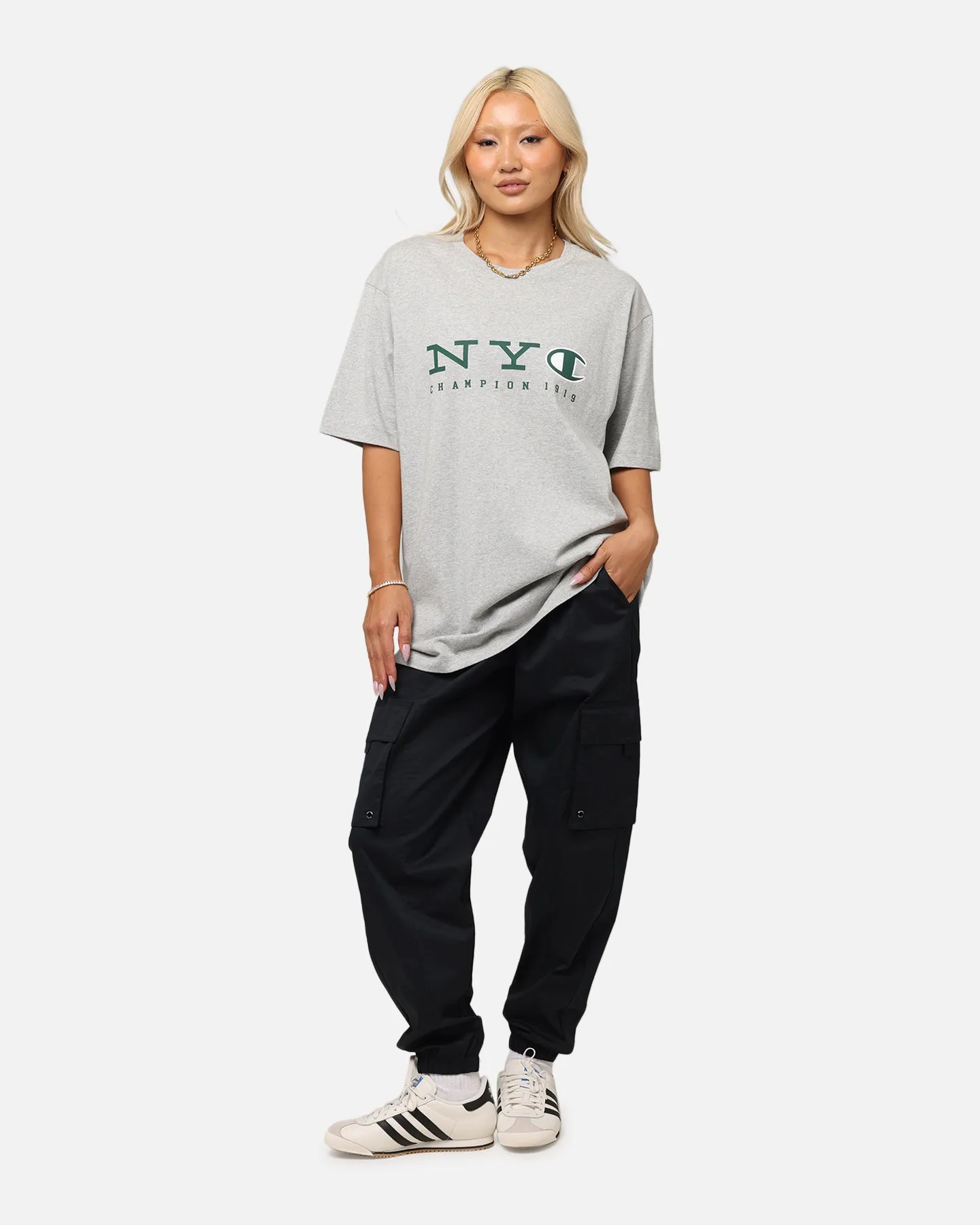 Champion Rochester Graphic T-Shirt Grey Casual Layering contrast