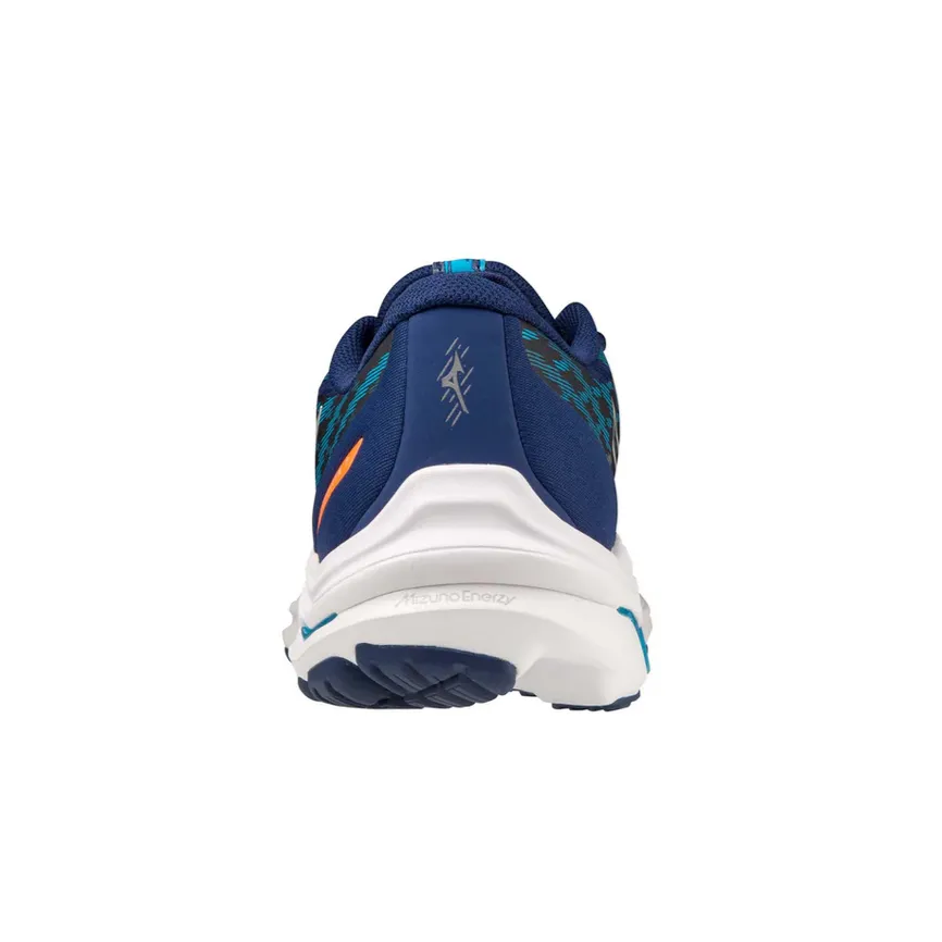 breathable leather shoes Orthopedic Footbed Support Mizuno scarpa da corsa da uomo Wave Equate 7 J1GC234853 blu-argento