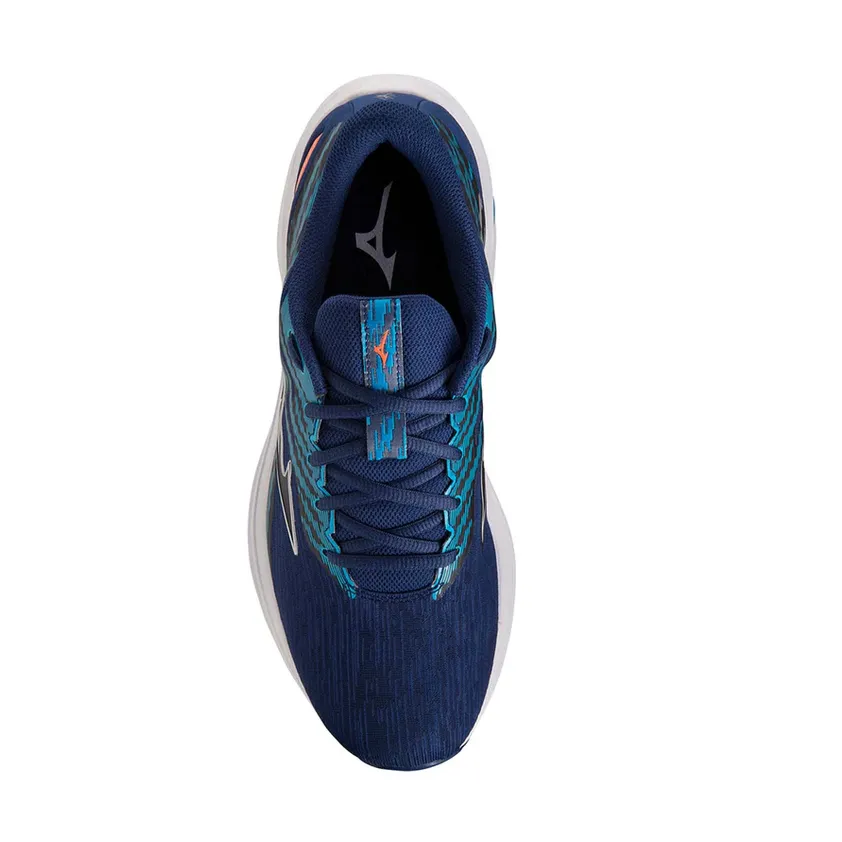 Mizuno scarpa da corsa da uomo Wave Equate 7 J1GC234853 blu-argento Adaptive Fit Frame Snug Fit Design