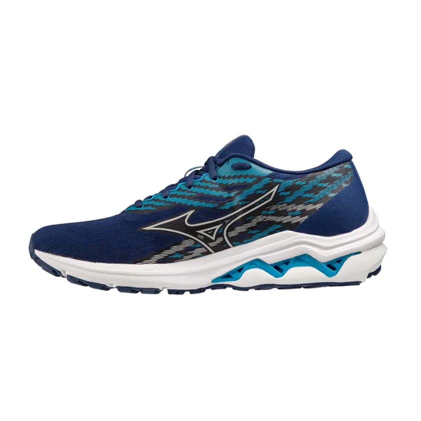 Achilles Protector Neutral Cushioning Technology Mizuno scarpa da corsa da uomo Wave Equate 7 J1GC234853 blu-argento