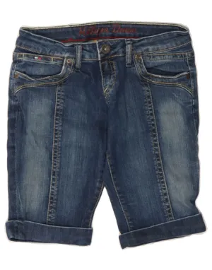 TOMMY HILFIGER Womens Denim Shorts W28 Medium Blue Cotton UV Protective Coating