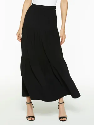 Tiered Light Flounce Maxi Skirt Classic Comfort
