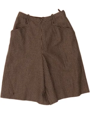 semi-formal look VINTAGE Womens Casual Shorts IT 42 Medium W26  Brown Houndstooth