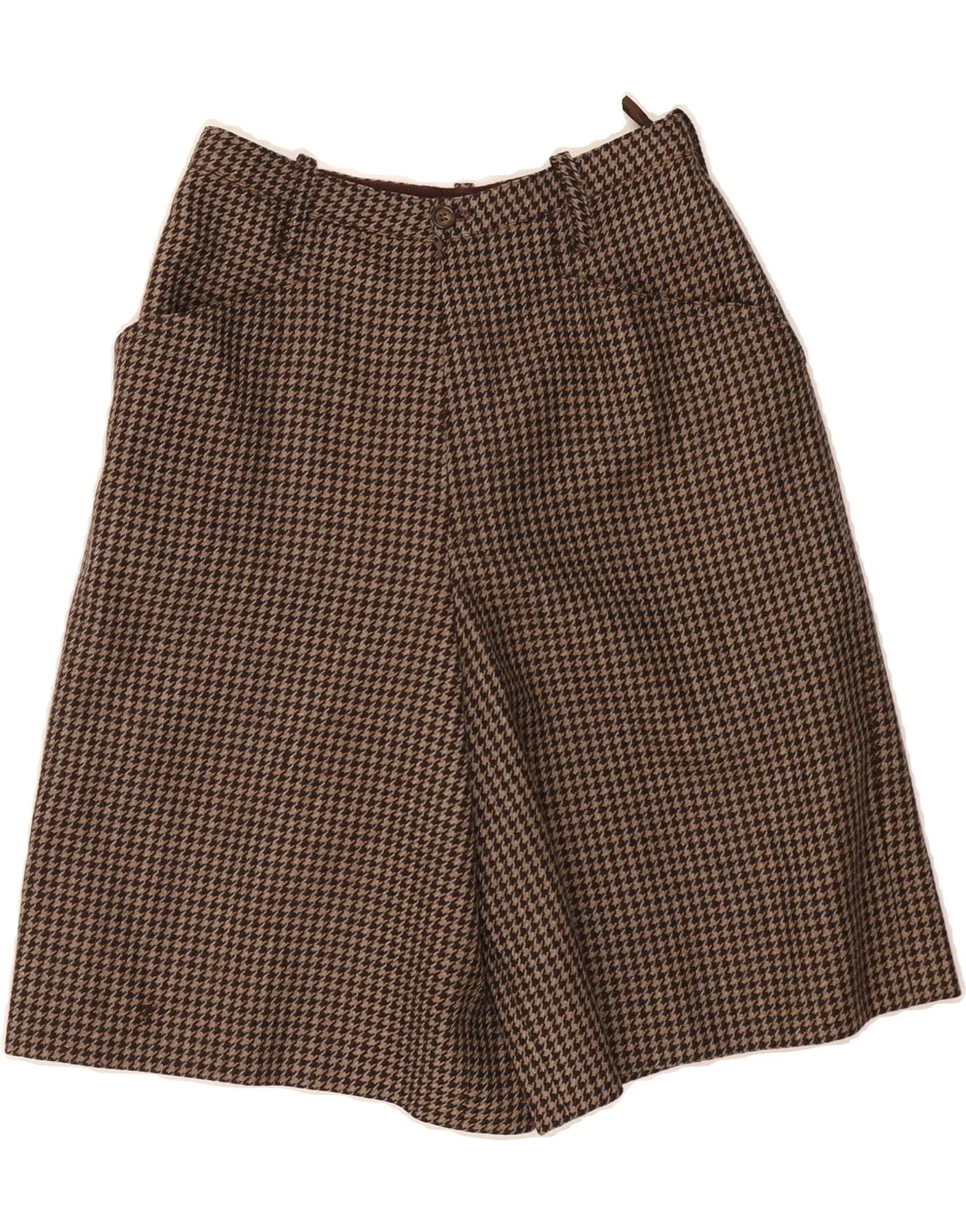 semi-formal look VINTAGE Womens Casual Shorts IT 42 Medium W26  Brown Houndstooth