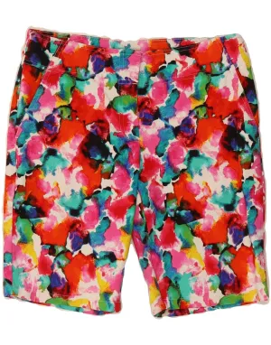 IZOD Womens Golf Chino Shorts US 6 Medium W32 Multicoloured Tie Dye Rayon Wind Resistant Panels Stretch Comfort