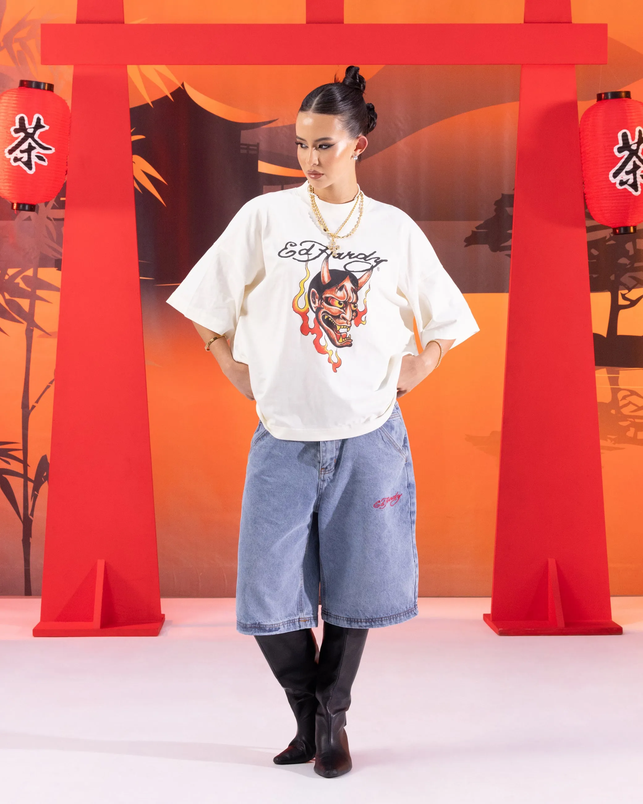 Cool Comfort Ed Hardy Devil T-Shirt Off White