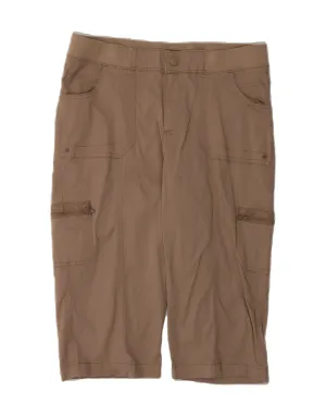 Mood Wear Go Soft LEE Womens Cargo Bermuda Shorts US 12 Large W32 Brown Cotton