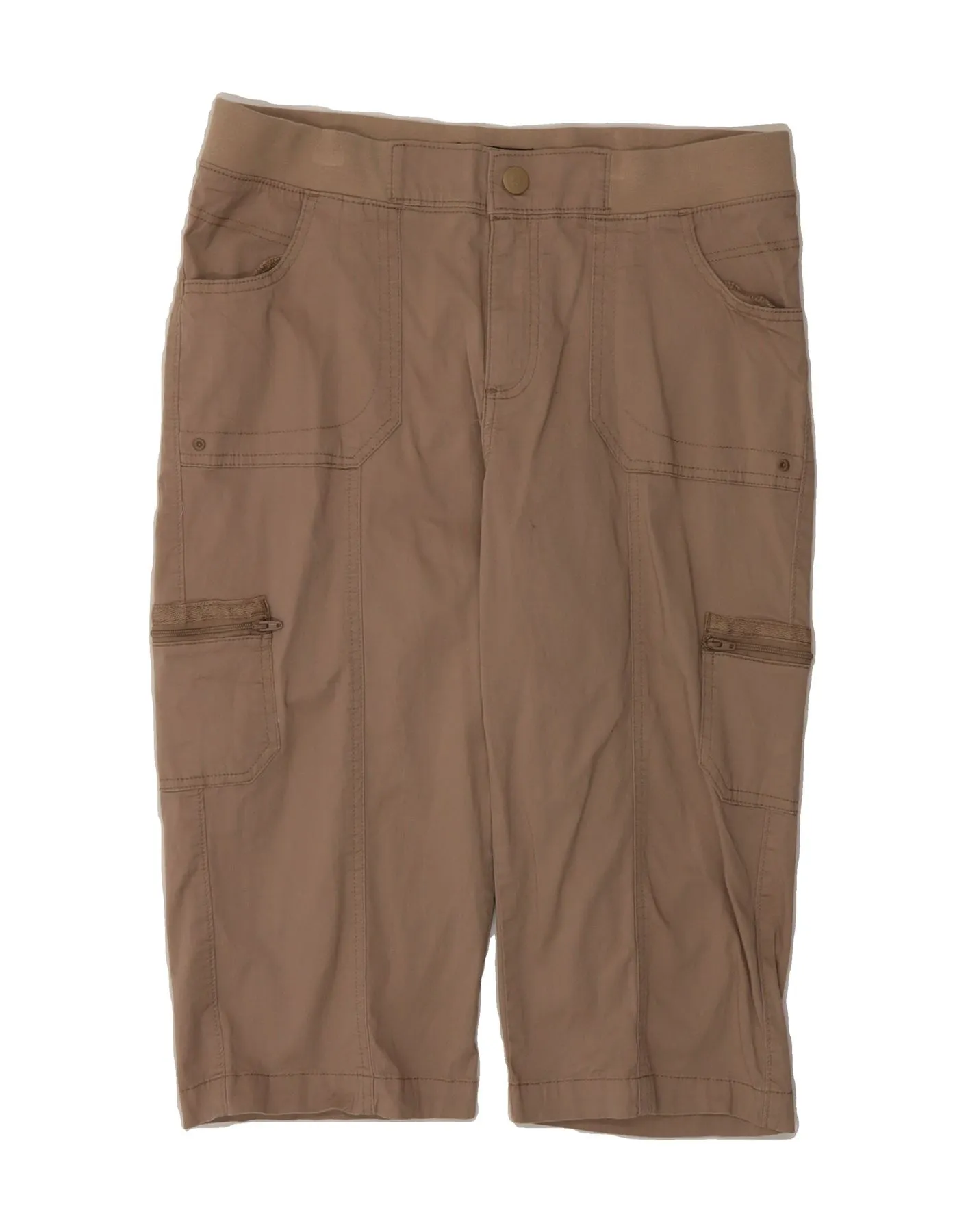 Mood Wear Go Soft LEE Womens Cargo Bermuda Shorts US 12 Large W32 Brown Cotton