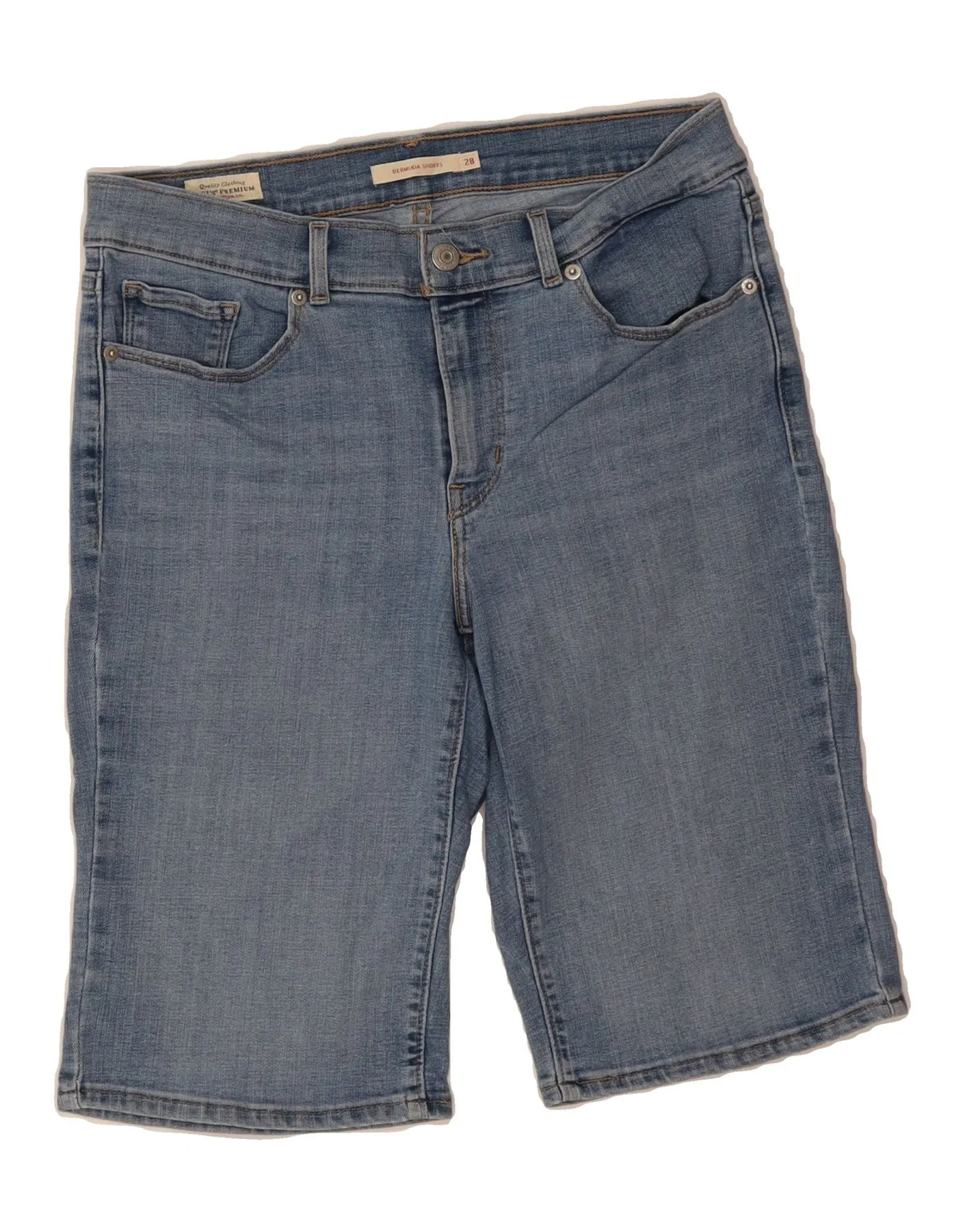 Fashion Accessory LEVI'S Womens Bermuda Denim Shorts W28 Medium Blue