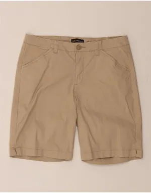 LEE Womens Mid Rise Regular Fit Chino Shorts US 12 Large W32 Beige Cotton Urban Style Quick Absorption