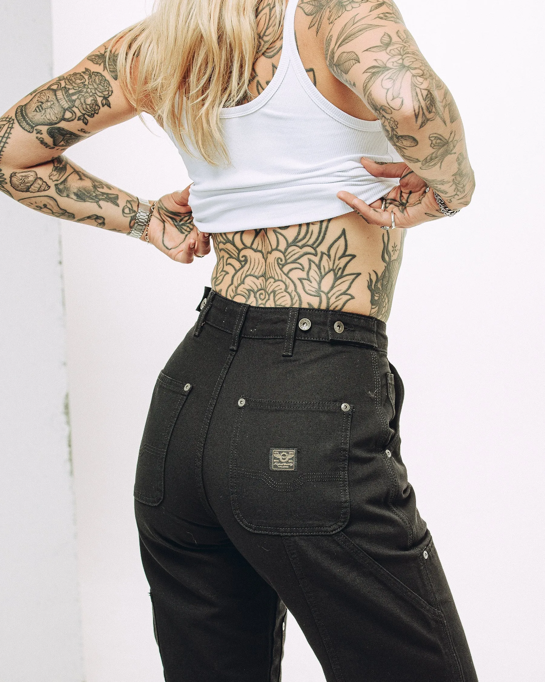 Albion Carpenter Pant - Black Soft Lines Perfectly Relaxed