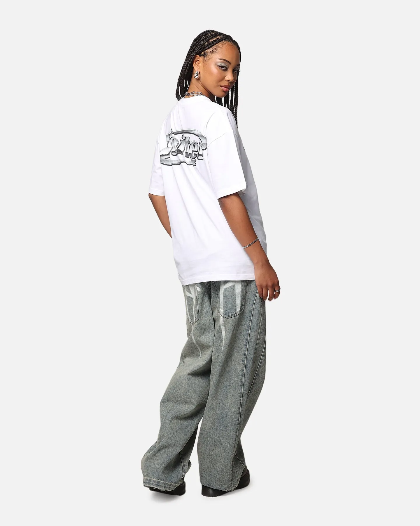 Minimalist Comfort Loiter Chrome Logo T-Shirt White