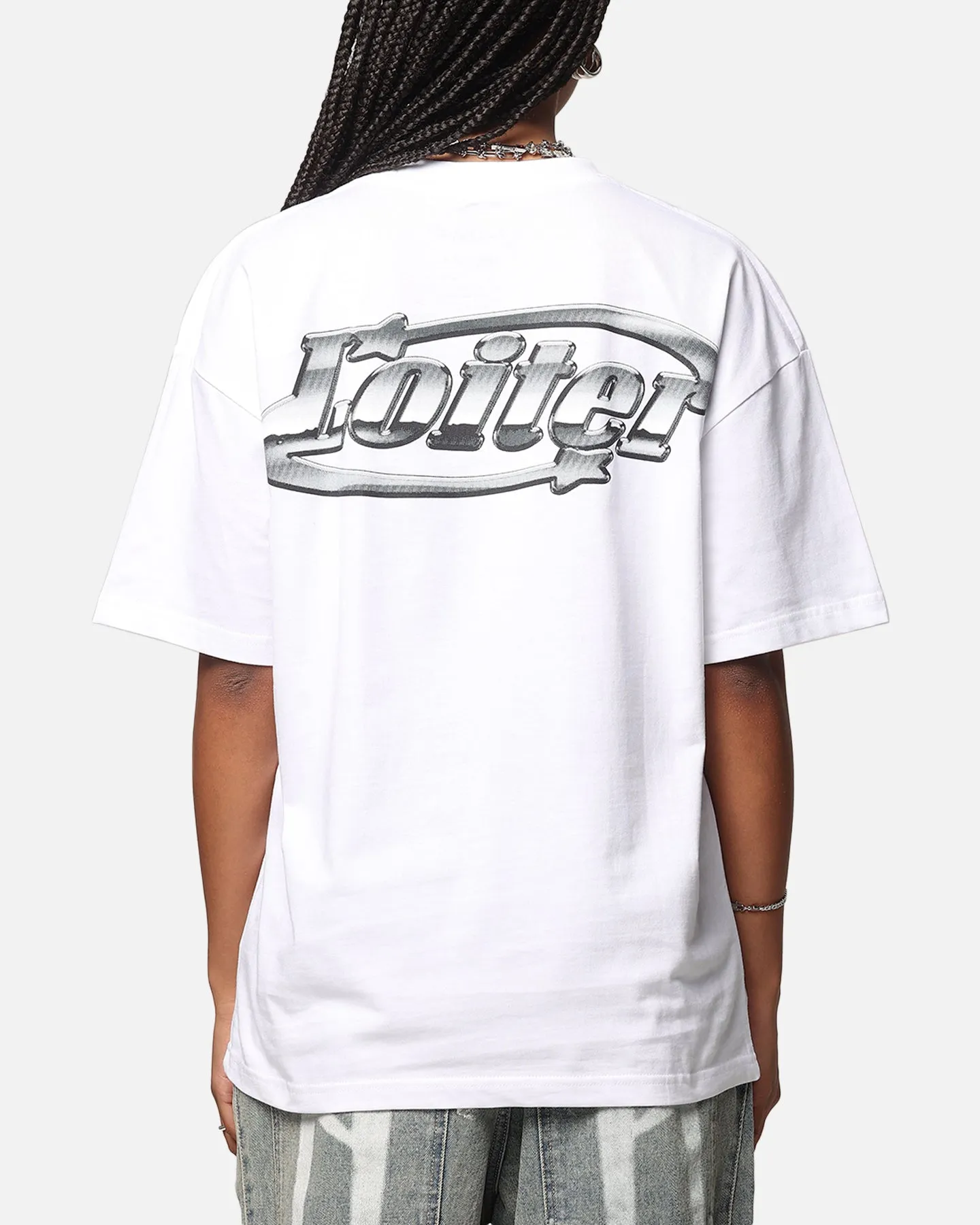 Loiter Chrome Logo T-Shirt White Eco-friendly Travel Trend