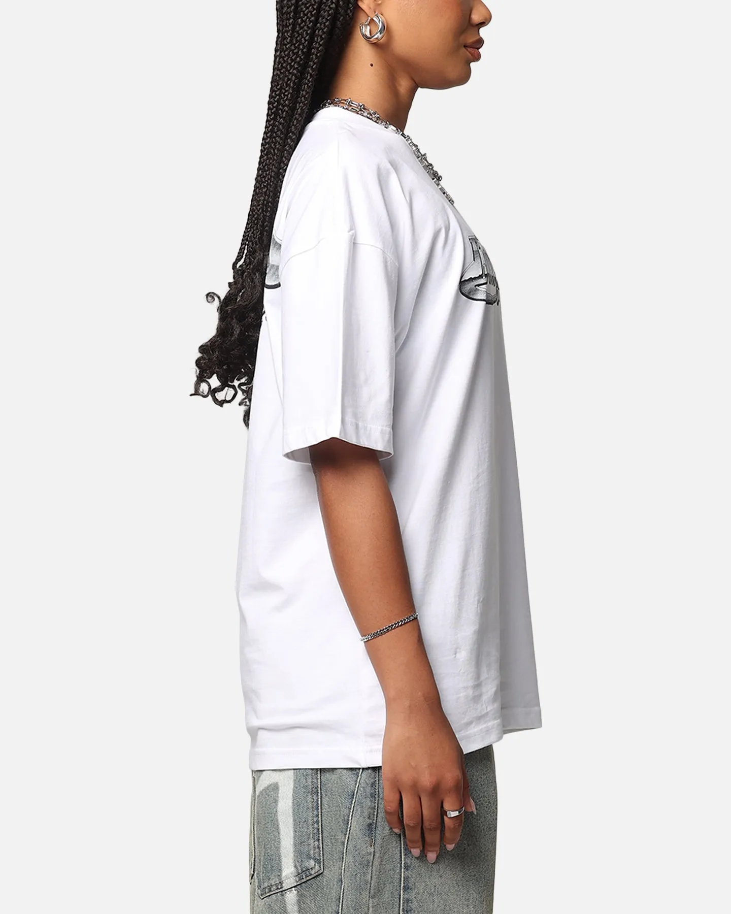 Loiter Chrome Logo T-Shirt White Smart Fashion