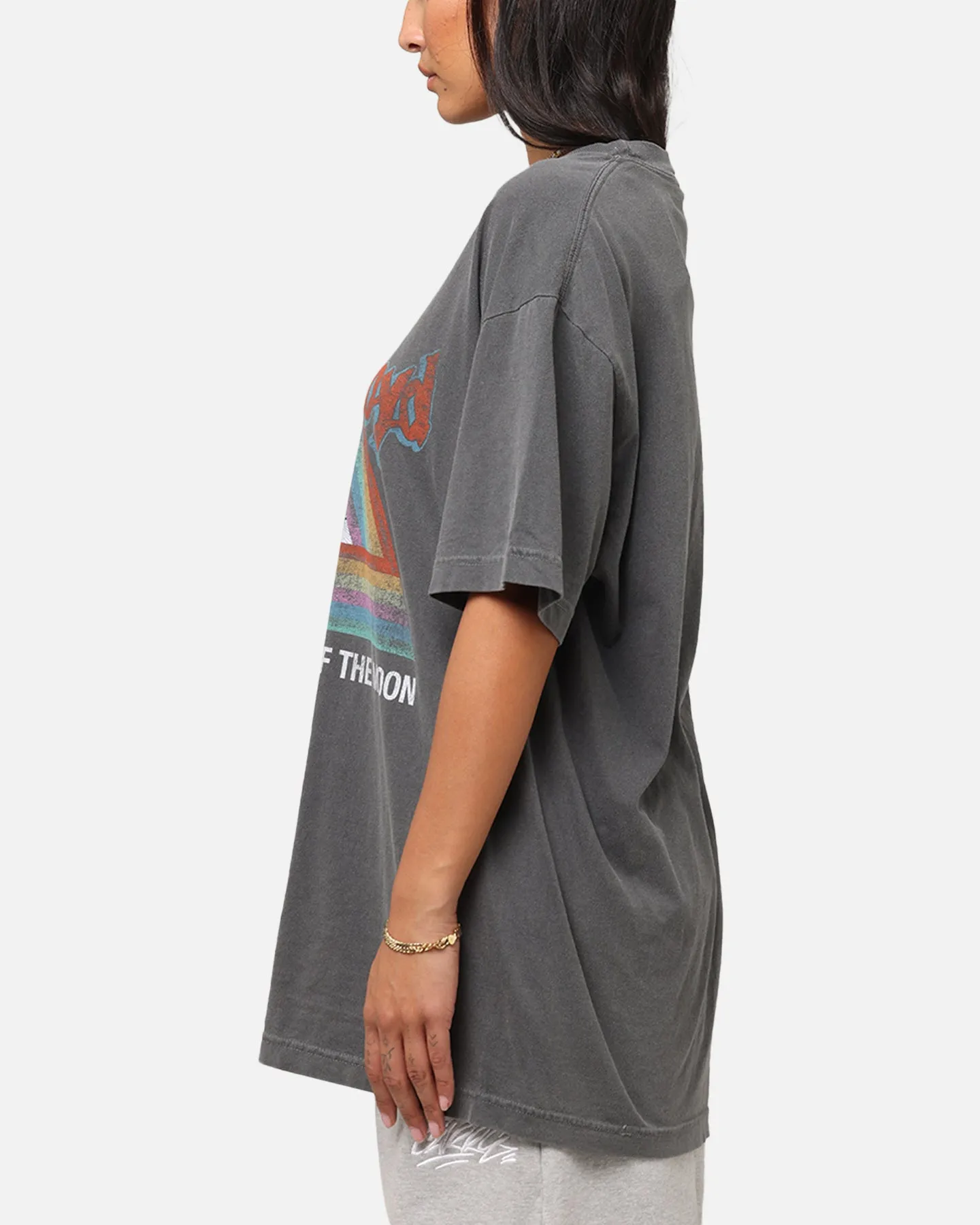 Pink Floyd Dark Side Rainbow T-Shirt Faded Black Trendy Basics