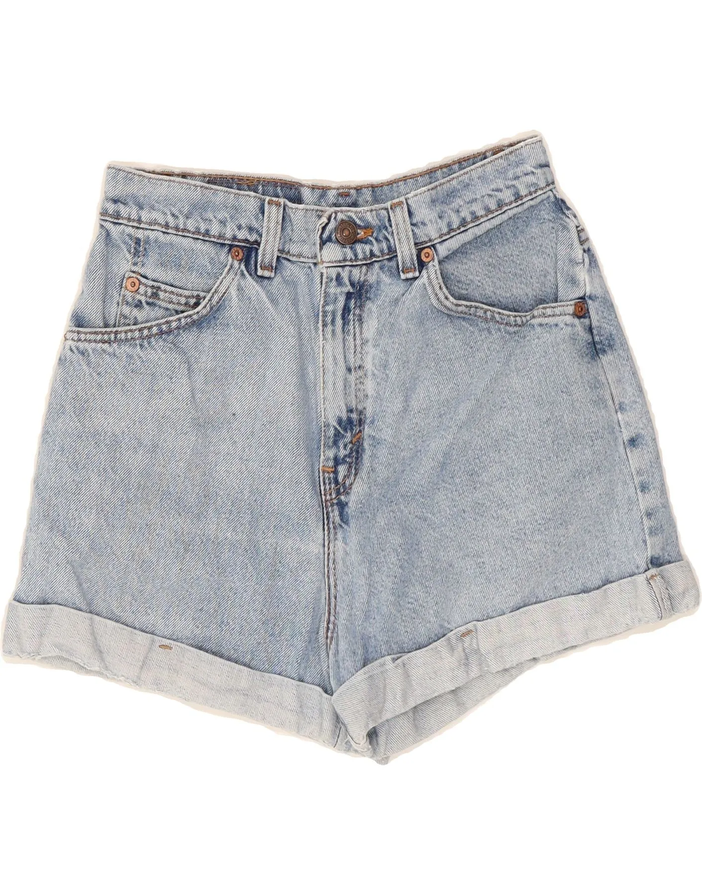 LEVI'S Womens Classic High Waist Denim Hot Pants  W26 Small Blue Durable Material Classic Vibe