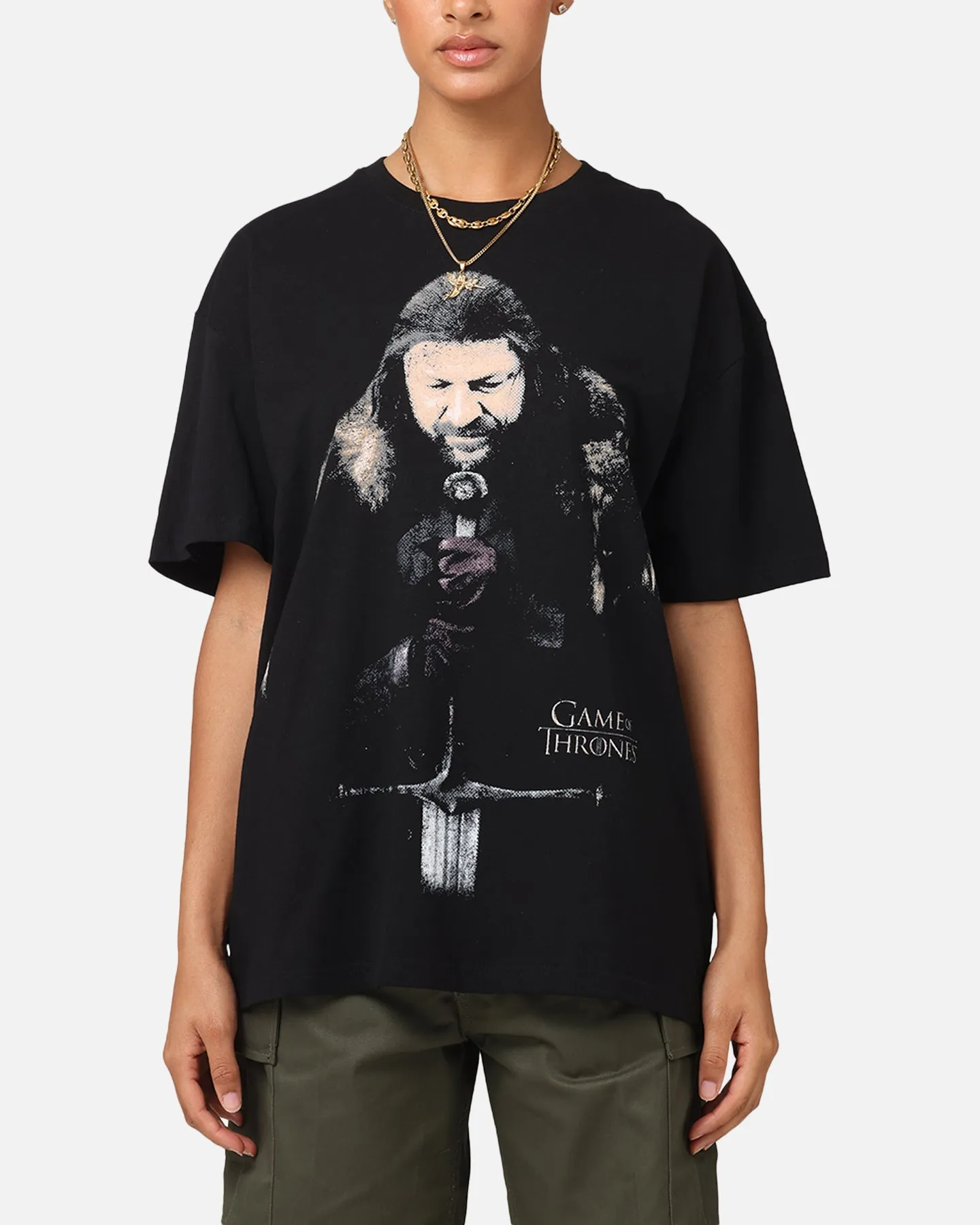 athletic style Goat Crew X Game Of Thrones Ned Stark Heavy T-Shirt Black